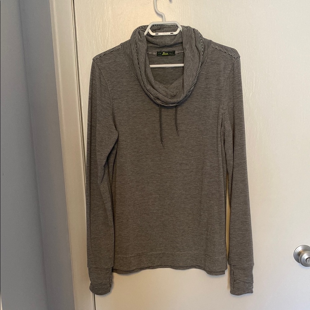 Women's Gray Cowl Neck Sweater